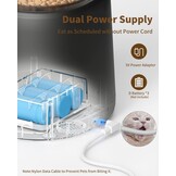 PUPPY KITTY Voederautomaat voor katten en honden, 2,4 G wifi, intelligente kattenvoer-automaat met roestvrijstalen kom voor droogvoer, app-bediening, spraakopname, 1 - 10 maaltijden per dag