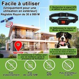 Hek, draadloos, GPS voor honden, voor buiten, verbetert IPX7, waterdicht, elektrisch, heksysteem, halsband met de nieuwe GPS-signaalversterkingschip, radius 30-999 m, zwart
