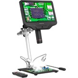 Andonstar AD409 Pro HDMI digitale microscoop, 10,1 inch soldeermicroscoop, 300X USB elektronische microscoopcamera voor professioneel PCB-solderen, printplaat, ondersteunt Windows-pc