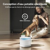 Cheerble Kattenfontein, 2 liter, zonder pomp, drinkfontein voor katten met bewegingsmelder, BPA-vrij, 23 dB ultralicht, eenvoudige reiniging, waterfontein voor katten en kleine dieren (Elfin E1)