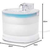 Cheerble Kattenfontein, 2 liter, zonder pomp, drinkfontein voor katten met bewegingsmelder, BPA-vrij, 23 dB ultralicht, eenvoudige reiniging, waterfontein voor katten en kleine dieren (Elfin E1)