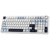EPOMAKER X Aula F99 PRO Draadloos Gaming Mechanisch Toetsenbord 96% Zwart Wit Groen met 8000mAh Batterij en Draaiknop