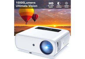 Beamer Full HD 1080p 4K, 10.000 Lumen, 350" projectie (41% korting)
