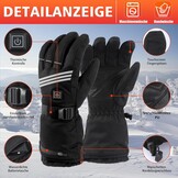 Verwarmde Handschoenen Heren Dames Maat S met 7.4V Accu's en 4 Temperatuurstanden