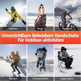 Verwarmde Handschoenen Heren Dames Maat S met 7.4V Accu's en 4 Temperatuurstanden