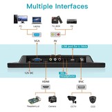 13,3 Inch Draagbare Monitor Screen 1366x768 LED Mini Display van HDMI/VGA/BNC/AV/VESA/Ondersteuning Compatibel met PC Raspberry Pi Windows 7/8/10