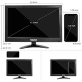 13,3 Inch Draagbare Monitor Screen 1366x768 LED Mini Display van HDMI/VGA/BNC/AV/VESA/Ondersteuning Compatibel met PC Raspberry Pi Windows 7/8/10