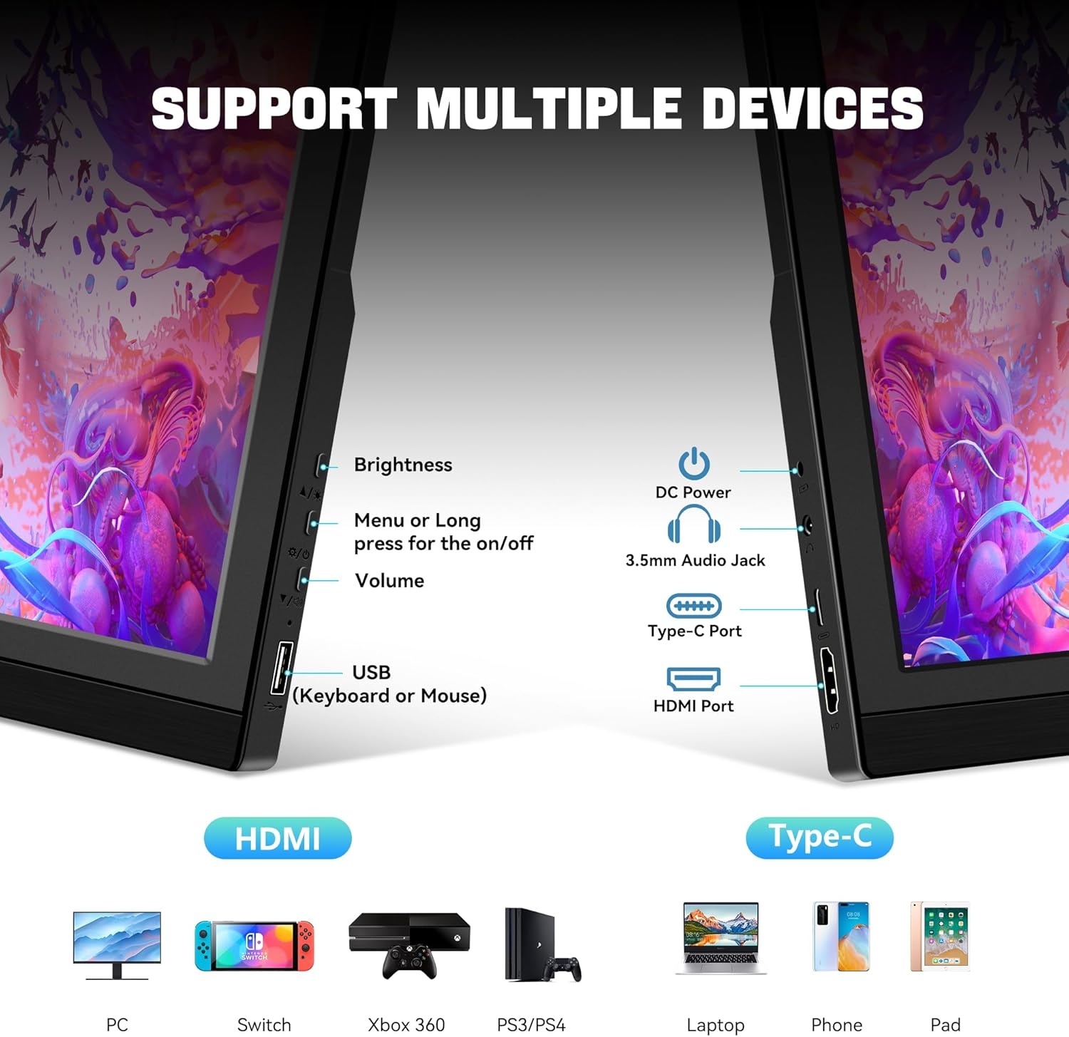 Draagbare Monitor 15.6" Full HD 1080p (34% Korting)