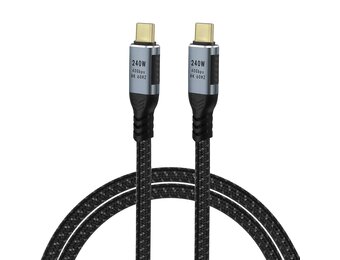 USB-C Kabel 240W 40Gbps 8K - 1m (28% Korting)