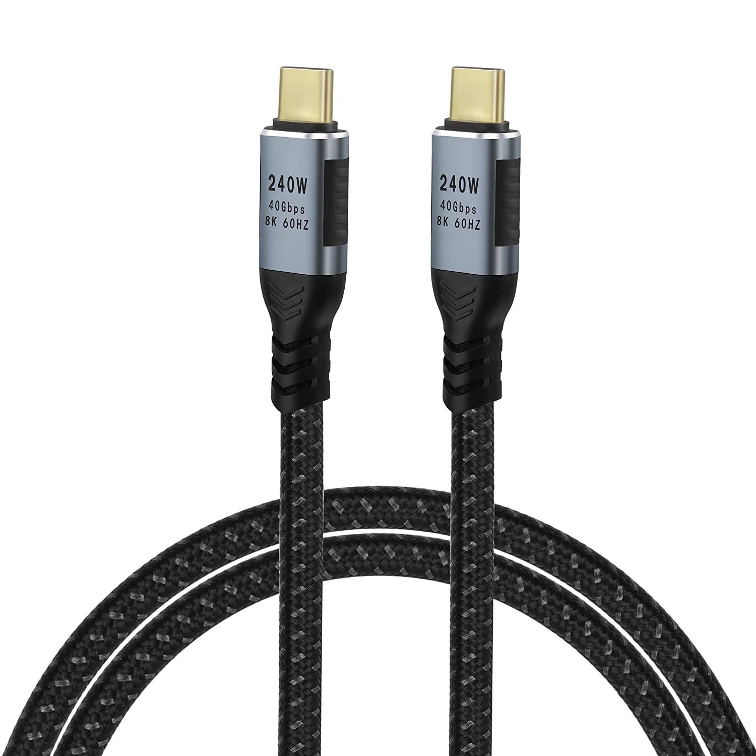 Snellaad USB-C Kabel: 240W PD, 40Gbps, Zwart, 1m - 54% Korting!