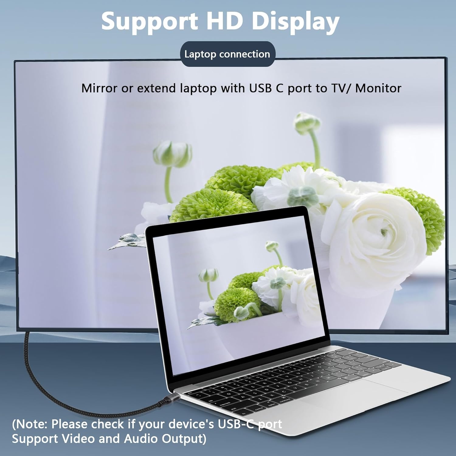 USB-C Kabel 240W 40Gbps 8K - 1m (28% Korting)