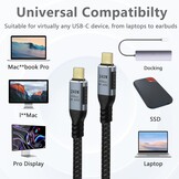 USB-C Kabel 240W 40Gbps 8K - 1m (28% Korting)