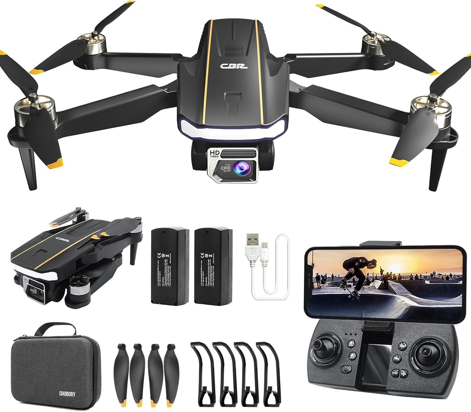 Drone A68 Beginners | 2K HD | 36 min Vlucht | Zwart | 46% Korting