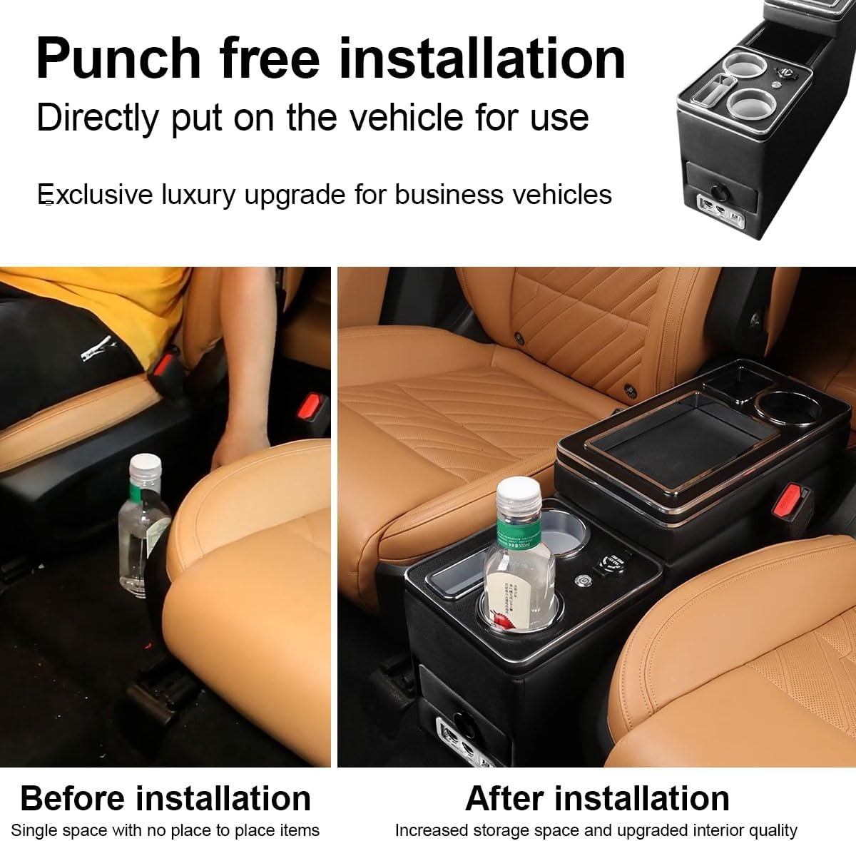 Centrale Console Organizer met USB & LED - 34% Korting!