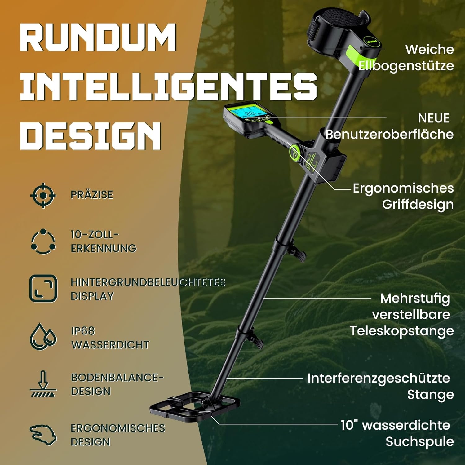 Waterdichte Metaaldetector met LCD - 29% Korting!