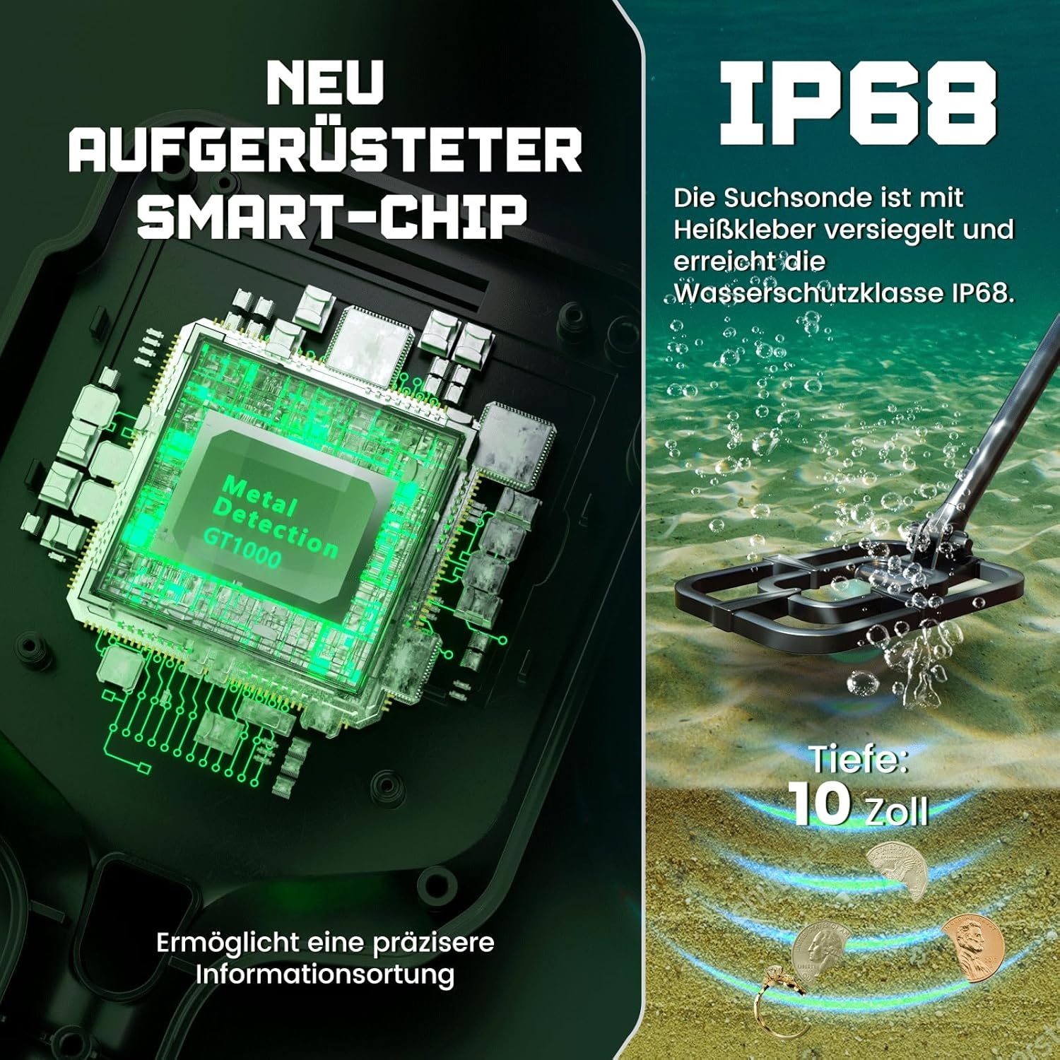Waterdichte Metaaldetector met LCD - 29% Korting!