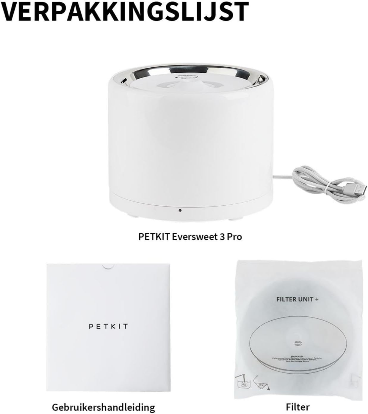 Petkit Drinkfontein Roestvrij Staal - 29% Korting