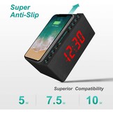 Digitale Wekkerradio met Draadloze Oplader & FM Radio - 28% Korting