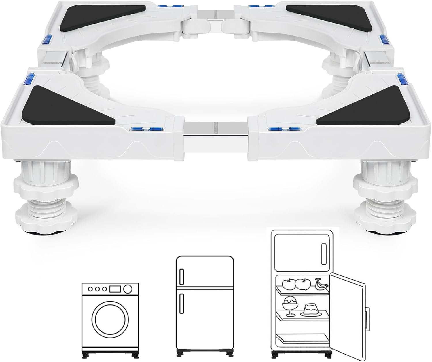 Wasmachine & Koelkast Sokkel (33% Korting) - Antitrilling, Wit