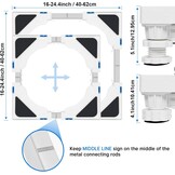 Wasmachine & Koelkast Sokkel (33% Korting) - Antitrilling, Wit