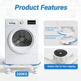 Wasmachine & Koelkast Sokkel (33% Korting) - Antitrilling, Wit