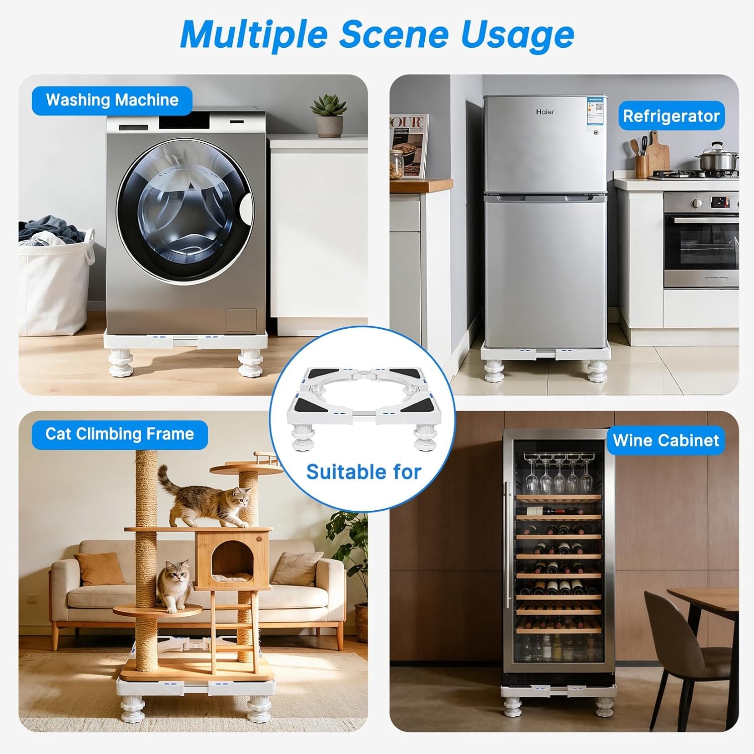 Wasmachine & Koelkast Sokkel (33% Korting) - Antitrilling, Wit