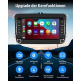 Essgoo Android 14 Autoradio met 7" Touchscreen, CarPlay & Android Auto voor VW Golf, Polo, Passat, Seat