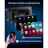 Essgoo Android 14 Autoradio met 7" Touchscreen, CarPlay & Android Auto voor VW Golf, Polo, Passat, Seat