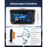 Essgoo Android 14 Autoradio met 7" Touchscreen, CarPlay & Android Auto voor VW Golf, Polo, Passat, Seat