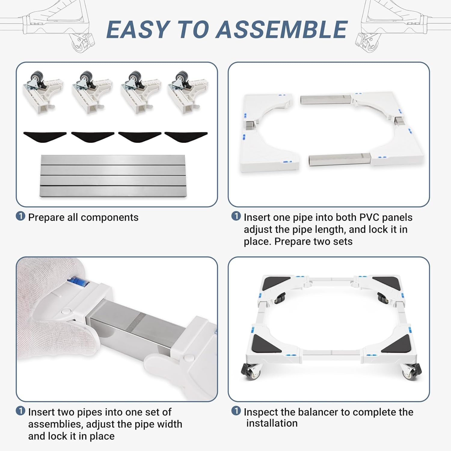 Wasmachineonderstel met wielen - 53% korting