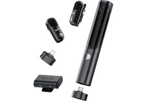 Draadloze Lavalier Microfoon | AI Ruisfilter | 30H Batterij | 4-in-1