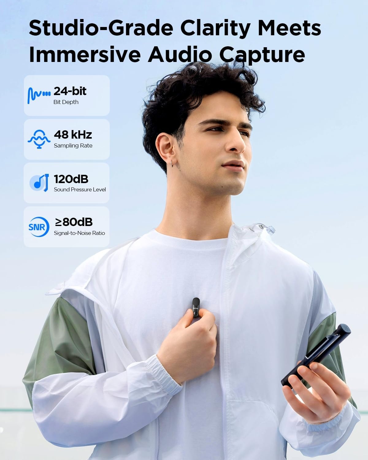 Draadloze Lavalier Microfoon (43% Korting) - iPhone, Android, Camera