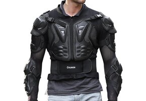 Motor Beschermjack met Rugprotector Zwart Unisex - 51% Korting!