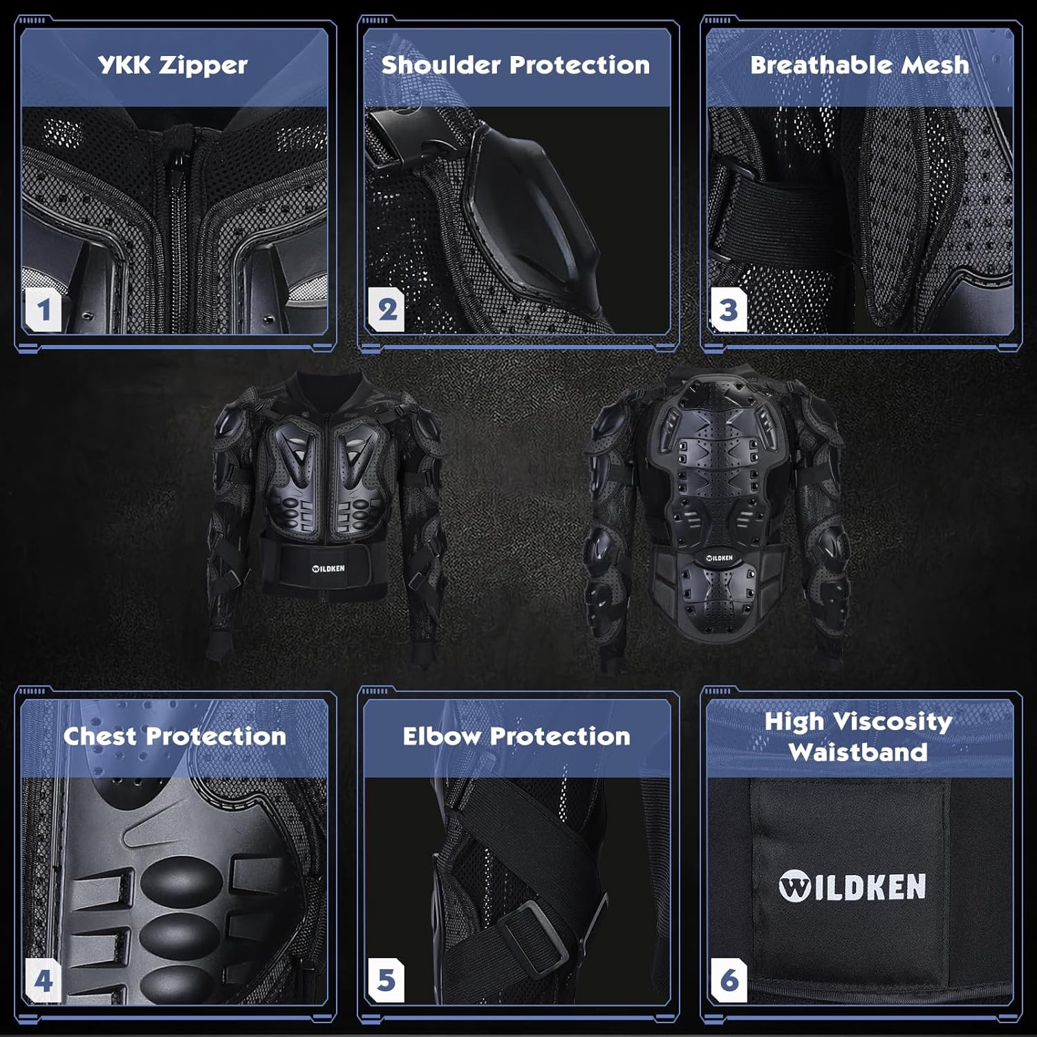 WILDKEN Motorcross Beschermingsjas - 34% Korting