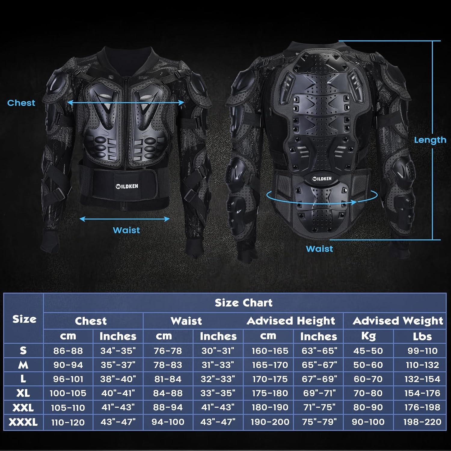 WILDKEN Motorcross Beschermingsjas - 34% Korting