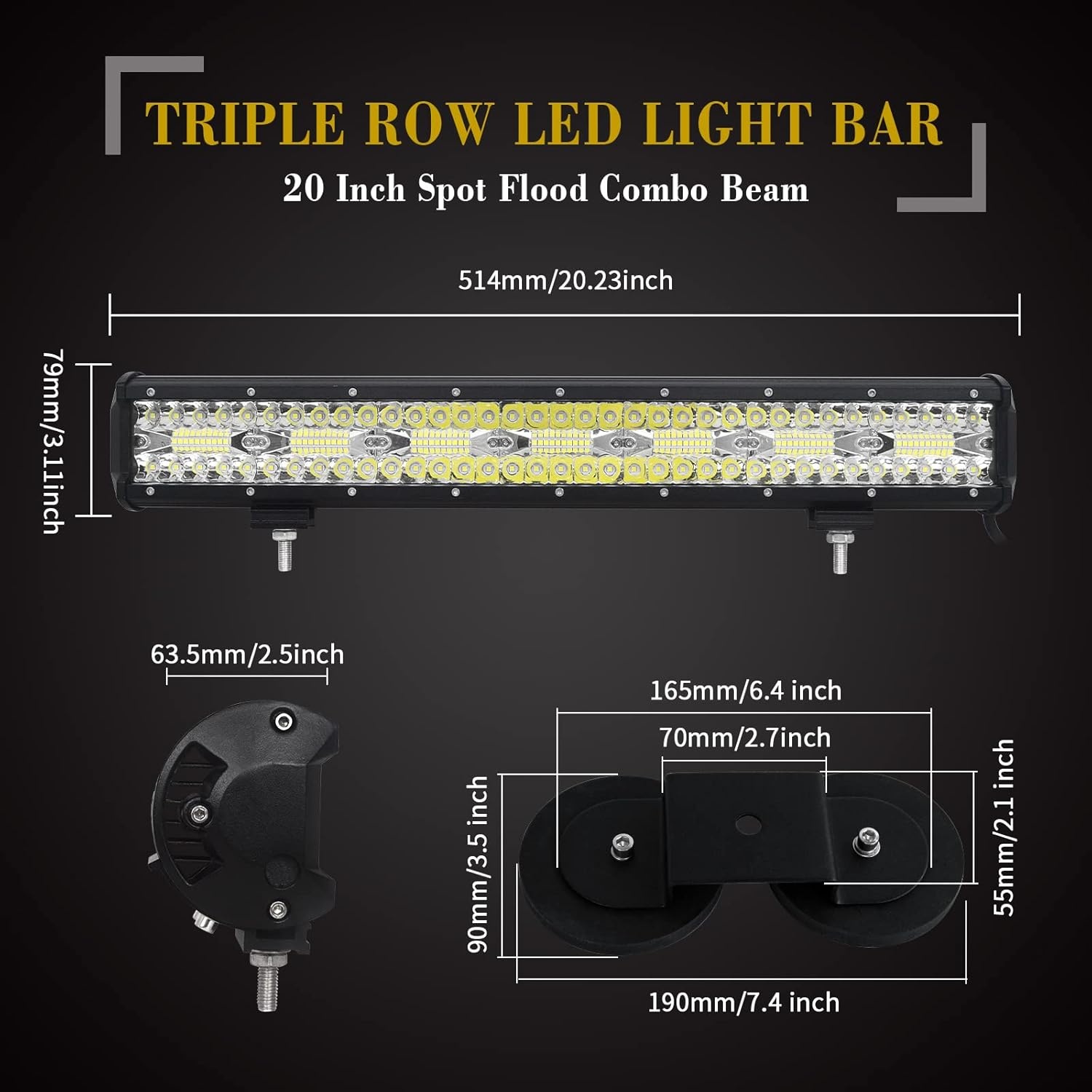 SKYWORLD 20" LED Lichtbalk 420W - 29% Korting!