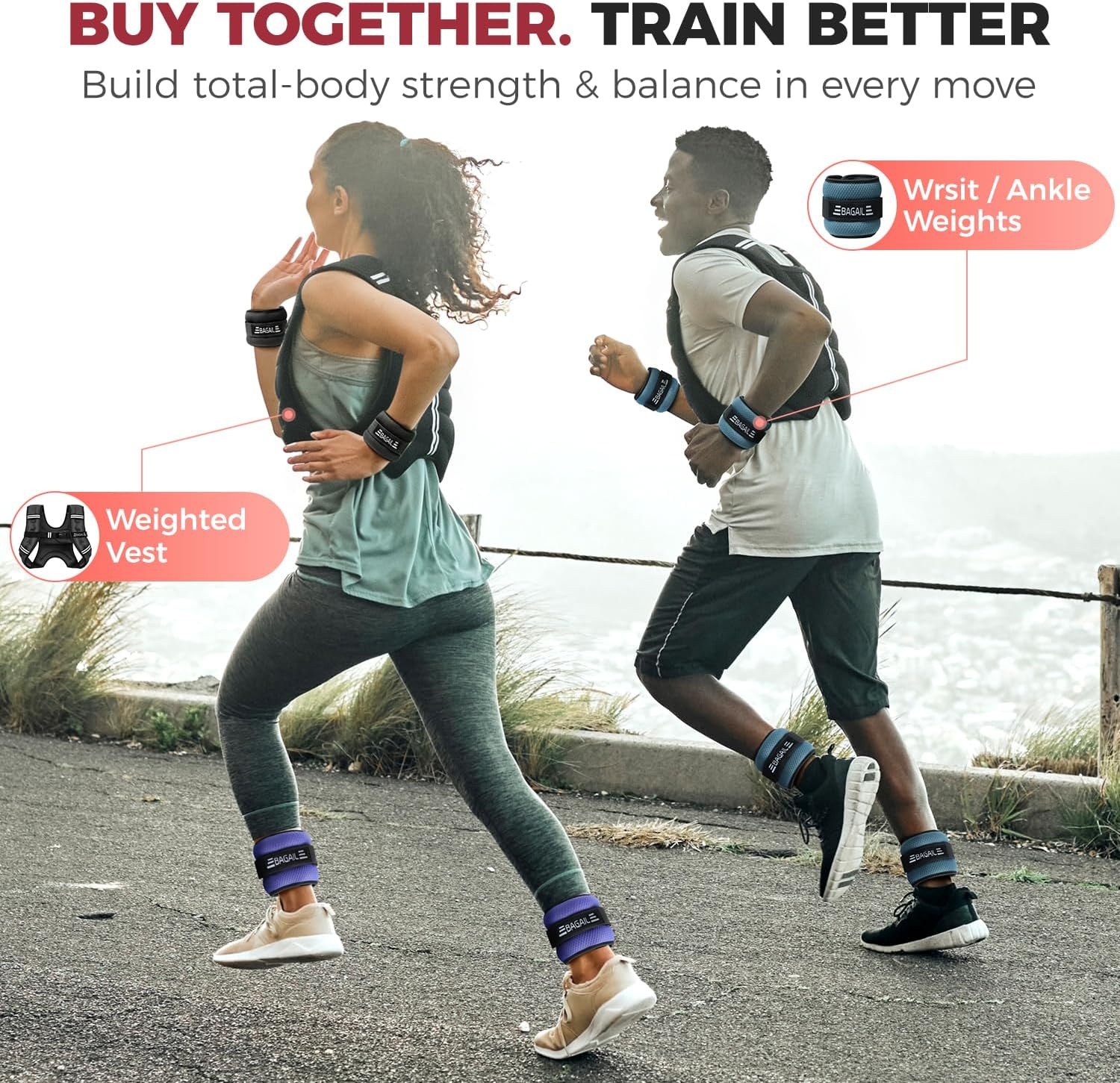 BAGAIL Verzwaarde Vest Dames (5-30 lbs) - 34% Korting!