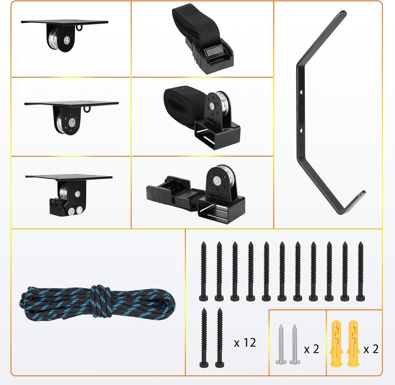 Kajak Deckenlift met Haken & Katrol - 34% Korting!
