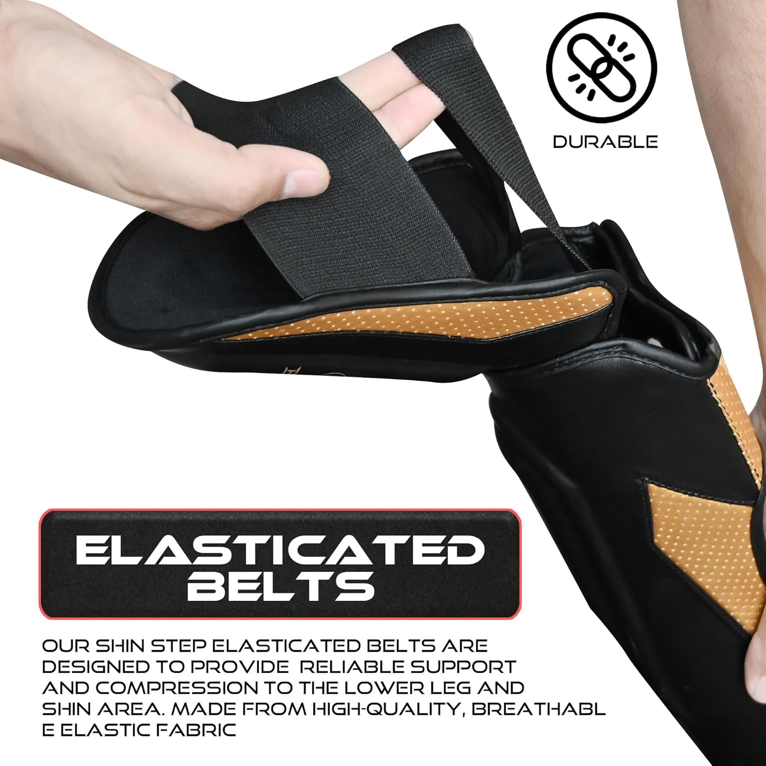 BEAST RAGE Kickboks Scheenbeschermers Goud - 33% Korting!