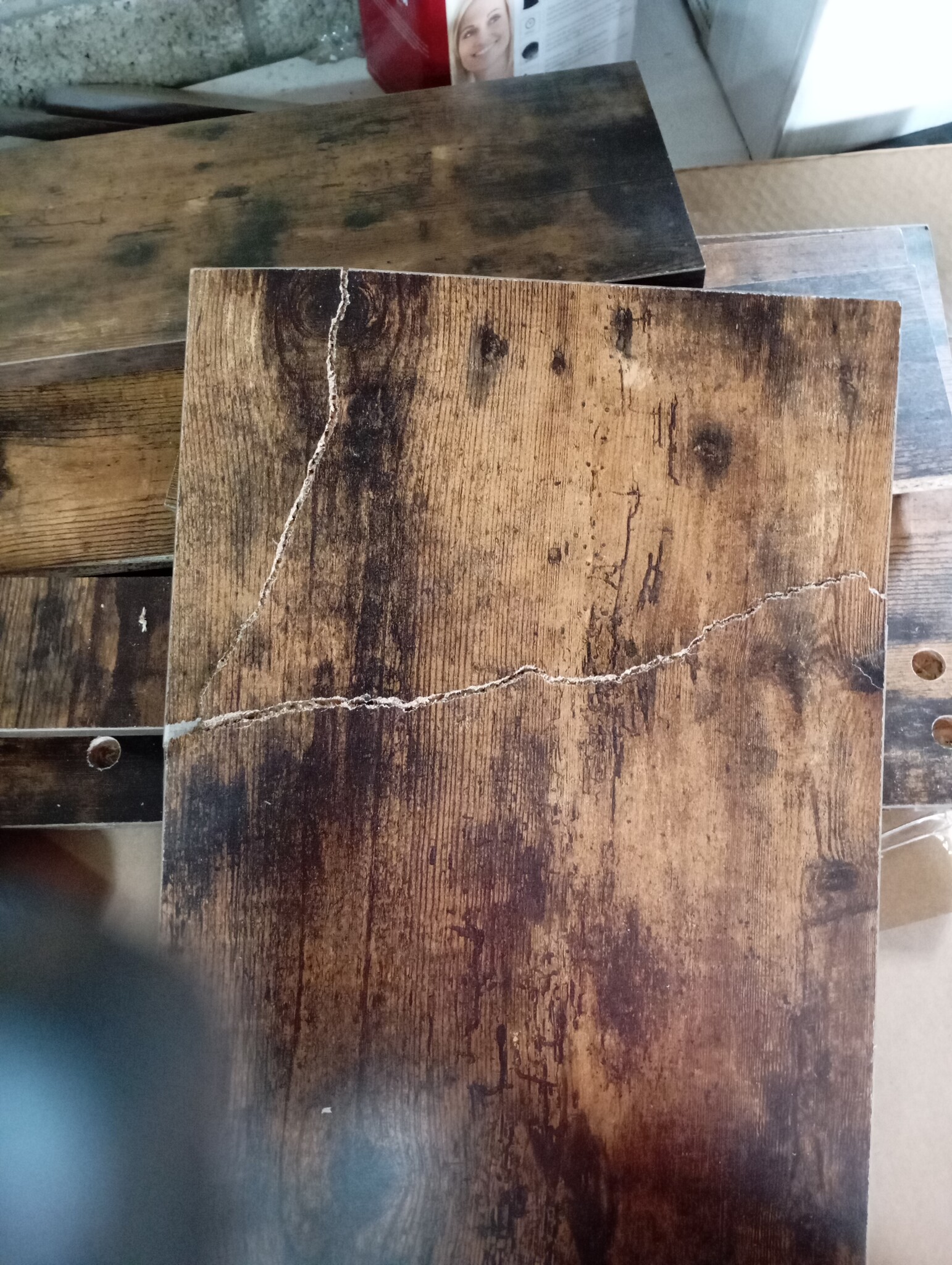 Kaptafel met Spiegel - Gerookt Eiken - 75% Korting!