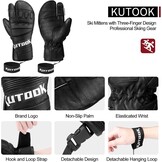 KUTOOK Leren Skiwanten met 3M Thinsulate - Waterdicht - Zwart (29% Korting)