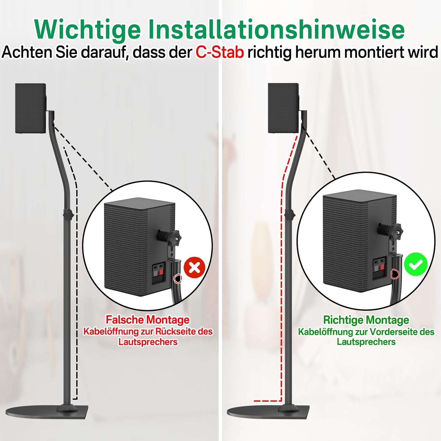 Samsung Achterluidsprekerstandaarden: Set van 2 (84-107cm) - 34% Korting!
