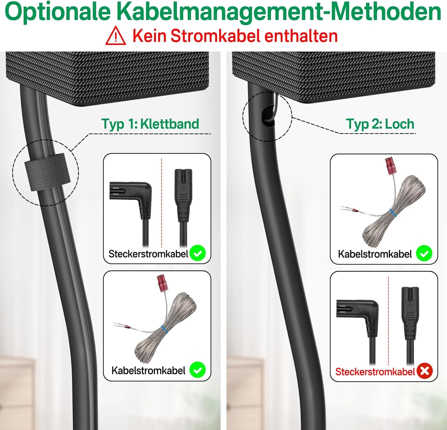 Samsung Achterluidsprekerstandaarden: Set van 2 (84-107cm) - 34% Korting!