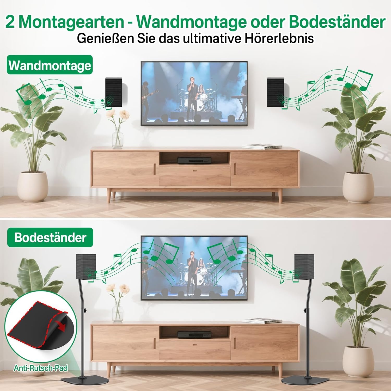 Samsung Achterluidsprekerstandaarden: Set van 2 (84-107cm) - 34% Korting!