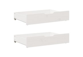 vidaXL Bedlades Grenenhout Wit (2 stuks) - 41% Korting!