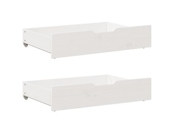 vidaXL Bedlades Grenenhout Wit (2 st) - 34% Korting