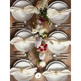 Dinerborden Set van 6 - Vintage Wit Keramiek (26.7cm) - 41% Korting!