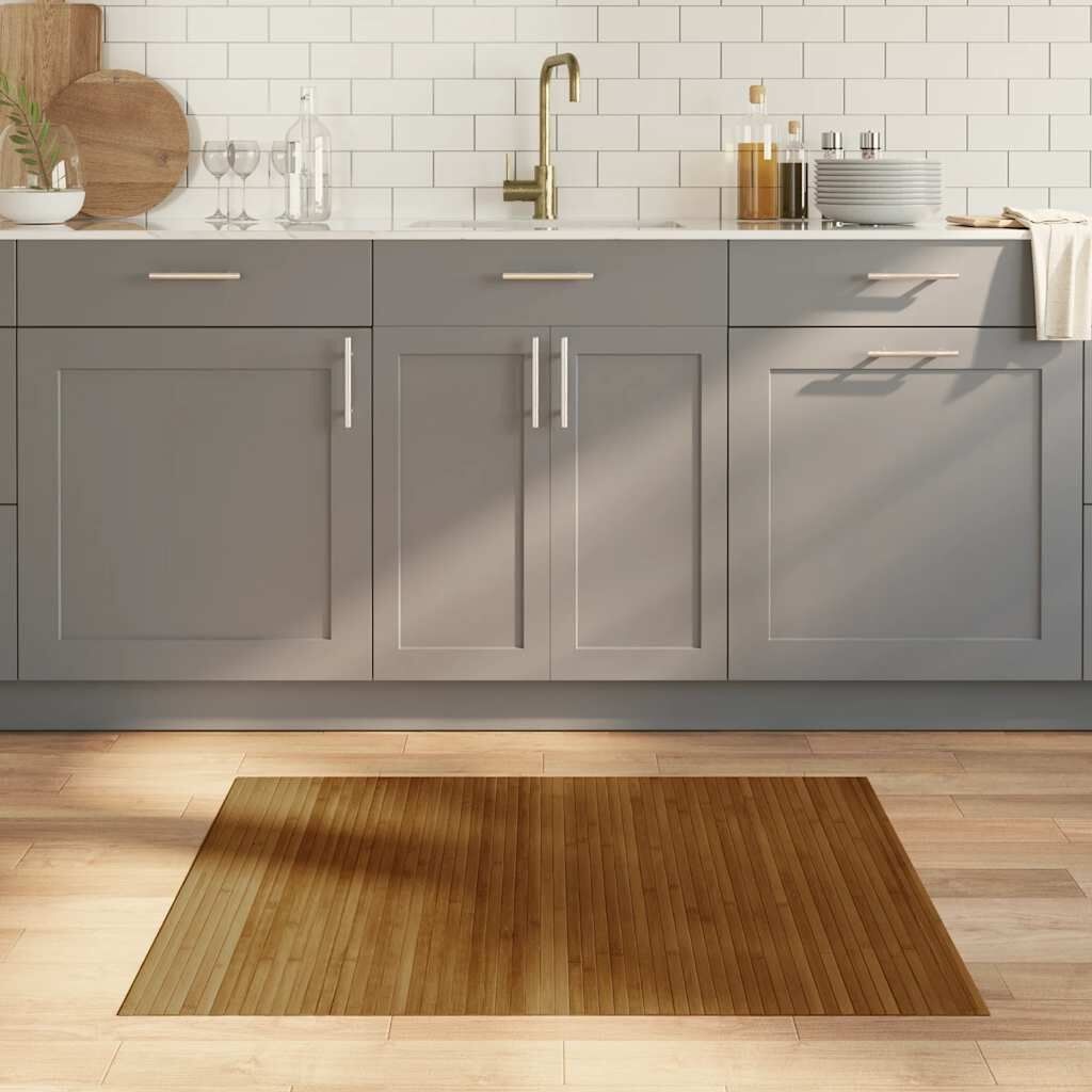 vidaXL Bamboe Vloerkleed Bruin 80x100cm - Nu met 32% Korting!