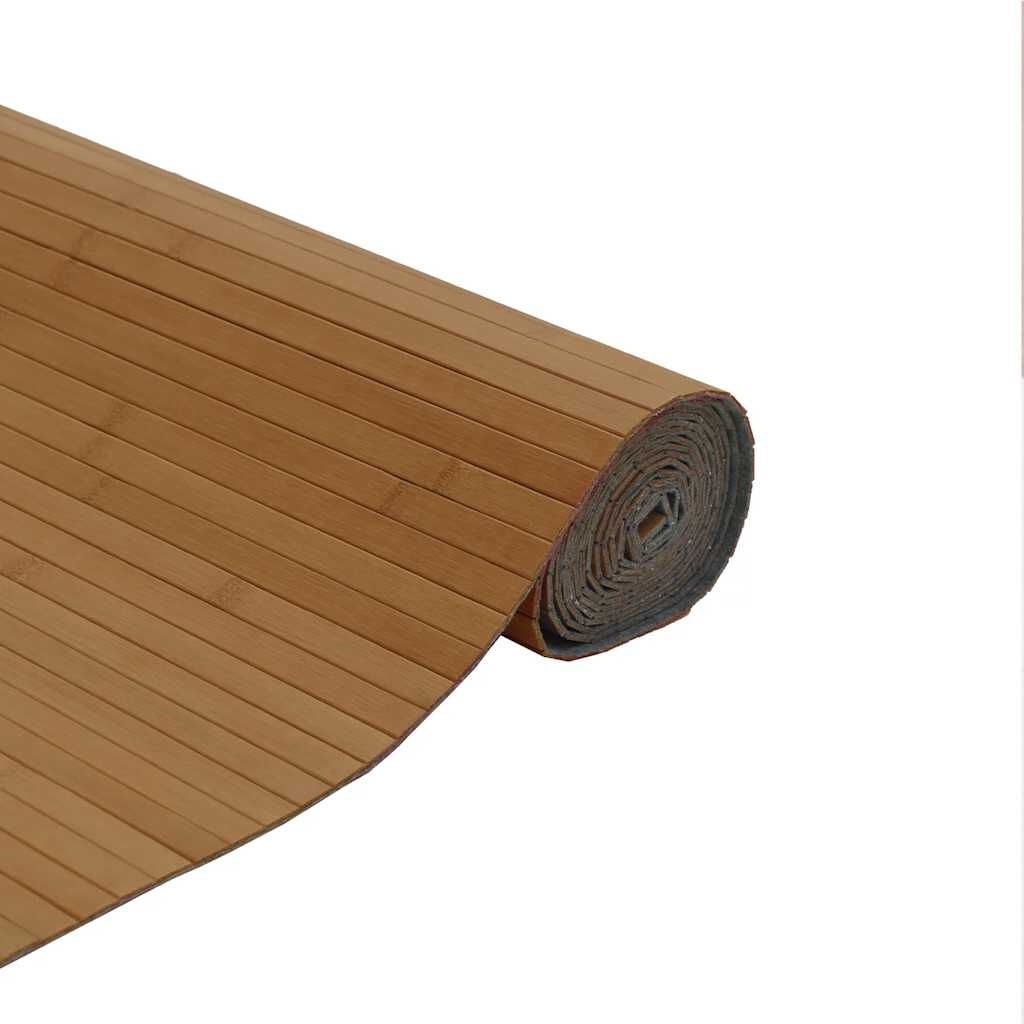 vidaXL Bamboe Vloerkleed Bruin 80x100cm - Nu met 32% Korting!