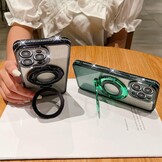 Roze iPhone 15 Hoesje MagSafe met Glitter & Stand - 31% Korting!